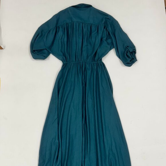 Barilà Teal Button-Down Maxi Dress - Picture 6 of 8